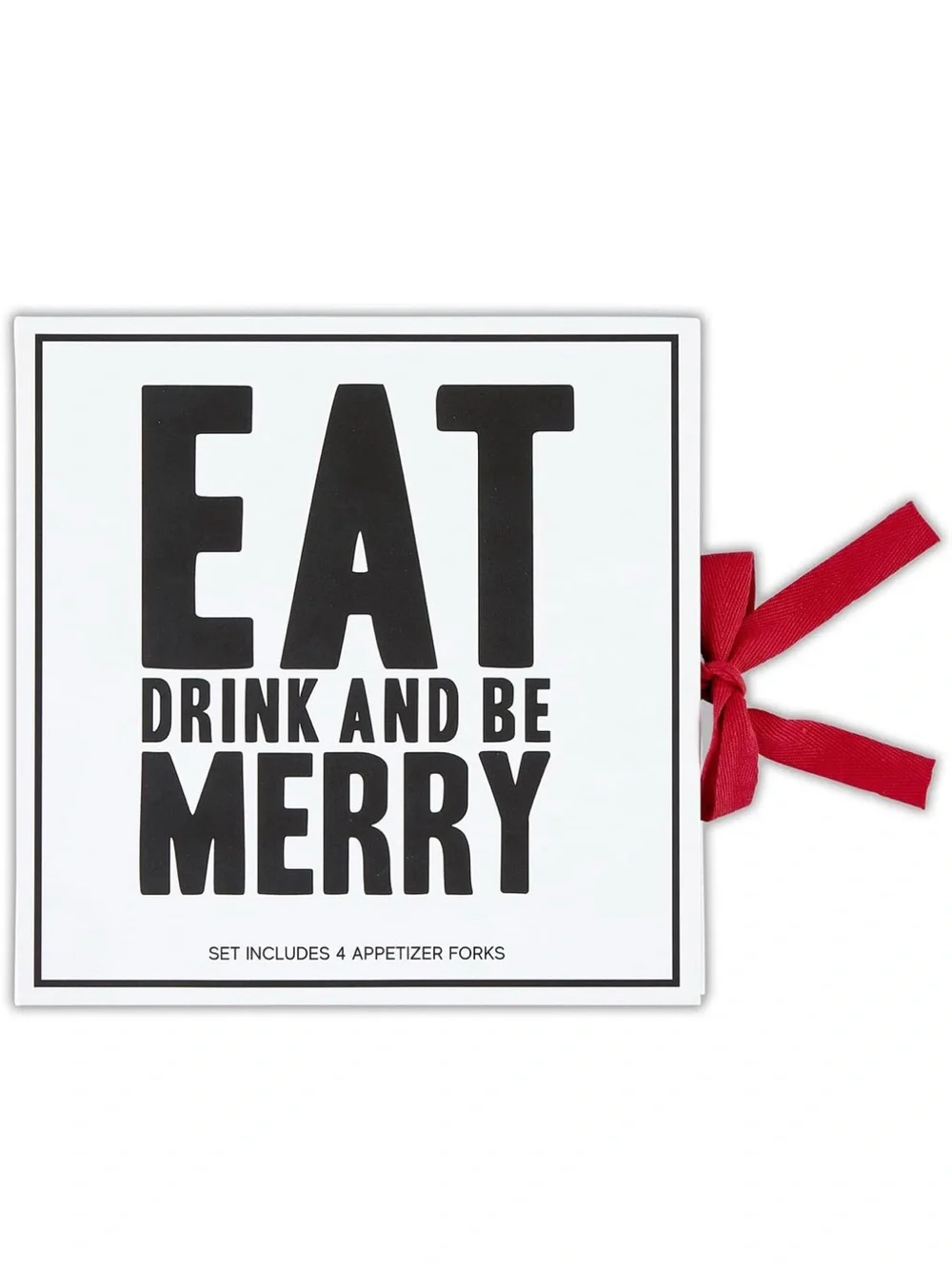 Eat Drink and Be Merry 4Pc Appetizer Charcuterie Fork gift Set - NIB